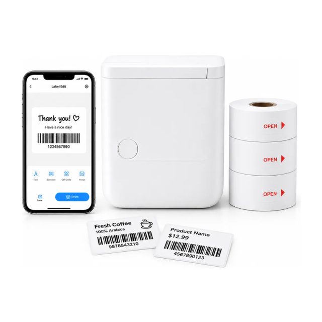Impressora de etiquetas térmica Bluetooth
